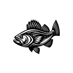 Luminous Haddock Silhouette - Radiant Glow of Underwater Wonders - minimallest haddock vector
