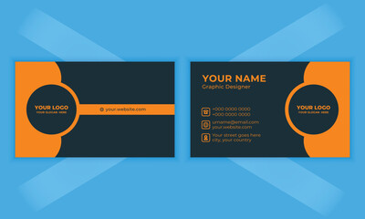 Professional name card and business card layout