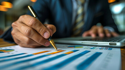 A business analyst reviews financial statements for auditing internal control systems, ensuring accuracy and compliance. This essential task upholds strong accounting and financial practices.