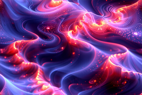 A computer generated image displaying a swirling array of vibrant colors