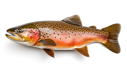 Trout on white background