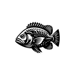 Dramatic Snapper Silhouette - Noir Depth in Marine Imagery - minimallest snapper vector
