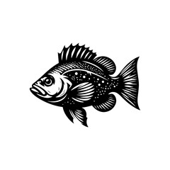 Delightful Snapper Silhouette - Whimsical Dance of Ocean Life - snapper illustration
