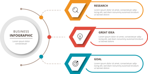 Infographic design 3 options or steps with icons. Infographic business concept Can be used for info graphics, flow charts, presentations, web sites, banners.