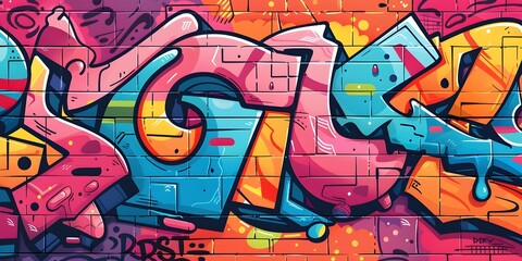 Vibrant Graffiti Art Frame with Colorful Urban Patterns and Dynamic Details Isolated Background for Creative Design Use description This image