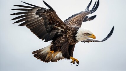 Eagle Flying in snow mountains