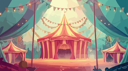 Circus carnival sign Cartoon Vector style vector designs