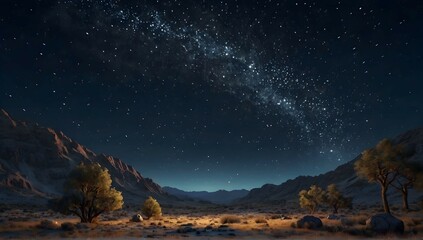 Fototapeta premium Extremely ultra-realistic photorealistic 3D, professional photography, natural lighting, volumetric lighting maximalist photo-illustration in 8K resolution. Detailed, elegant depiction of the night sk