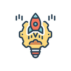 Color illustration icon for concept