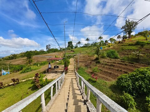 A walkway at MUSFA Bohol Organic & Strawberry Farm in Jagna, Bohol.