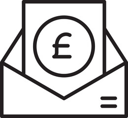 Pound Money Salary Icon
