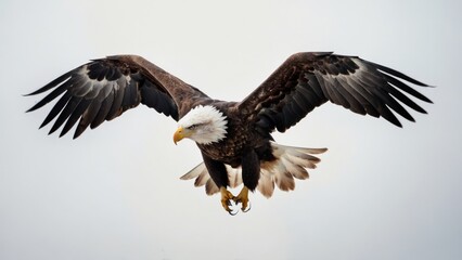 Obraz premium Eagle Flying in snow mountains