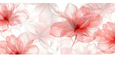 pink and red magnolia on a transparent background