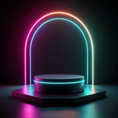 stage with spotlight