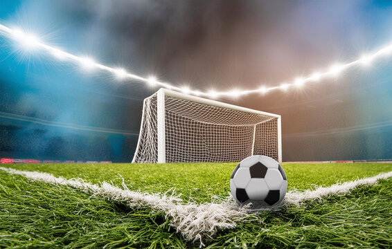 Fu&szlig;balltor und Fu&szlig;ball