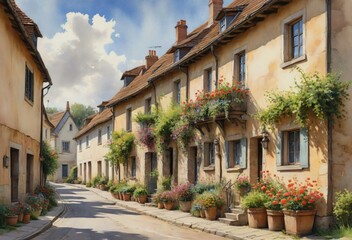 Fototapeta premium Rural European Townscape