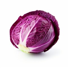 Fototapeta premium whole red cabbage isolated on white