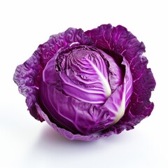 Obraz premium whole red cabbage isolated on white