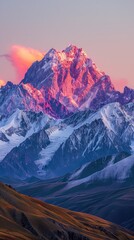 Xigaze tingri county of Tibet Himalayan peaks of rizhao dawn peak