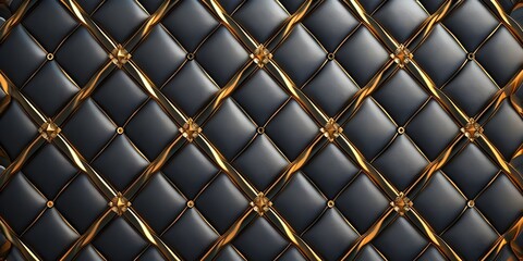 Fototapeta premium Luxurious and Sophisticated Diamond Pattern with Gleaming Golden Lines