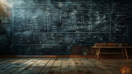 An image of a complex mathematical formula written on a chalkboard, highlighting the difficulty of advanced mathematical concepts.