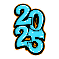 Happy New Year 2025 text design