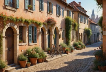Fototapeta premium Charming European Street