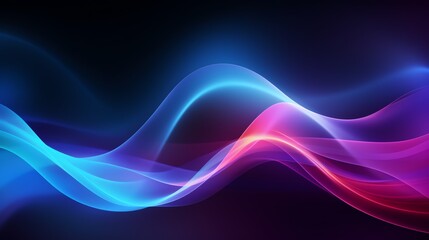 abstract futuristic glowing neon waves blur background