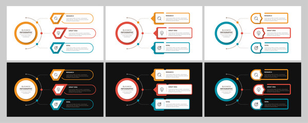 Infographic design 3 options or steps with icons. Infographic business concept Can be used for info graphics, flow charts, presentations, web sites, banners.