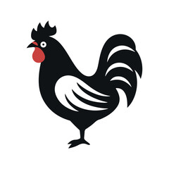 Chicken logo art design, vector illustration on white background
