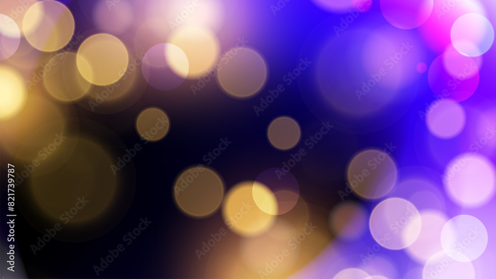 Aufkleber bokeh lights. abstract blurred background. vibrant blur light effect. vector illustration.