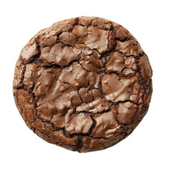 Brownie cookies isolated on white background