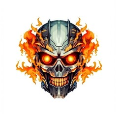 Obraz premium Art illustration Character angry mask isolated background