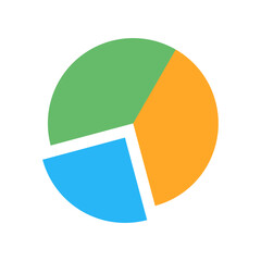 Obraz premium Pie Chart Flat icon
