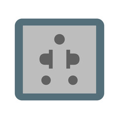 Power Socket  Flat icon