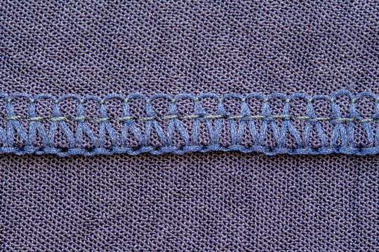 close-up of overlock stitching background