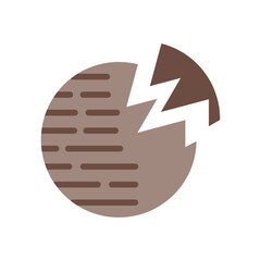 Destroyed  Flat icon