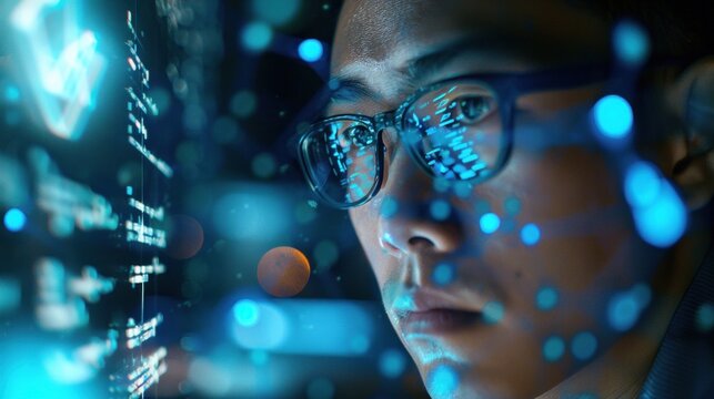 A modern computer integrated with AI, reflecting the realms of data science, software development, cloud computing, and digital technology, emphasizing the management of big data. - Powered by Adobe