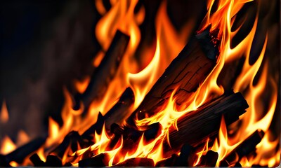 a closeup photo illustration of a bonfire =AI generated illustration