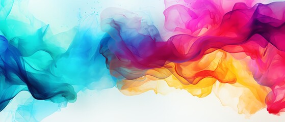 abstract colourful ink and water wash background