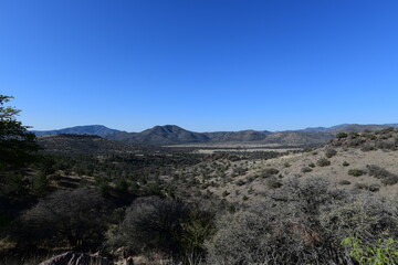 landscape with blue sky
