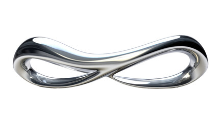 Naklejka premium 3d silver curve isolated on transparent background