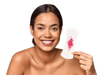 Filipino with comic expression, menstrual theme
