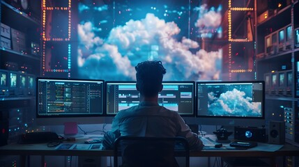 Futuristic Media Production Studio Leveraging Cloud Technologies for Dynamic Video Editing Special Effects and Remote