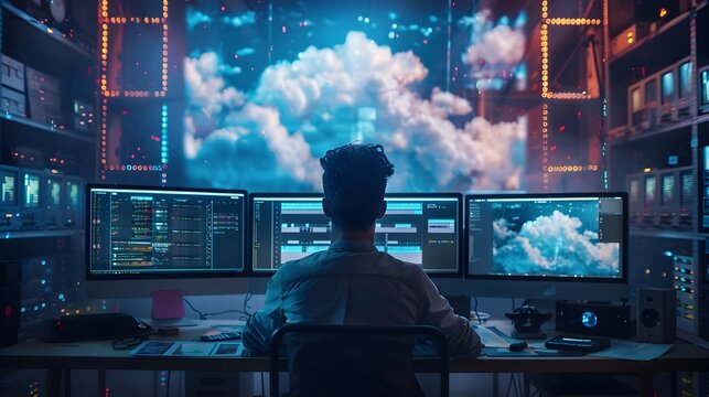 Futuristic Media Production Studio Leveraging Cloud Technologies for Dynamic Video Editing Special Effects and Remote