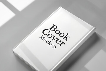 A book displaying the words book cover mockup, showcasing a creative and imaginative design for a potential book cover. Mockup for design