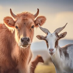 Fototapeta premium cow goat