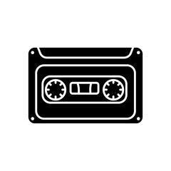 Audio cassette icon vector. Cassette illustration sign. VHS symbol or logo.