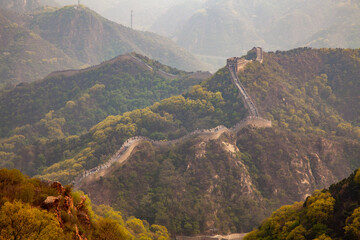 A picturesque view of one of the wonders of the world - the Great Wall of China
