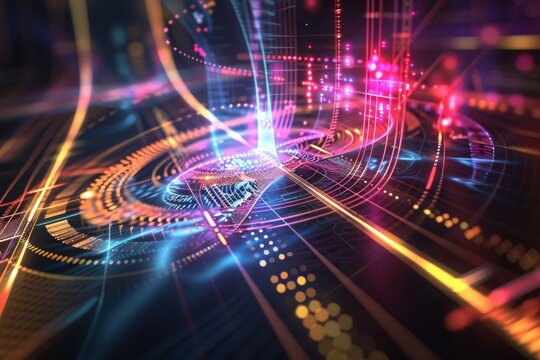 Visual representation of a quantum gate operation